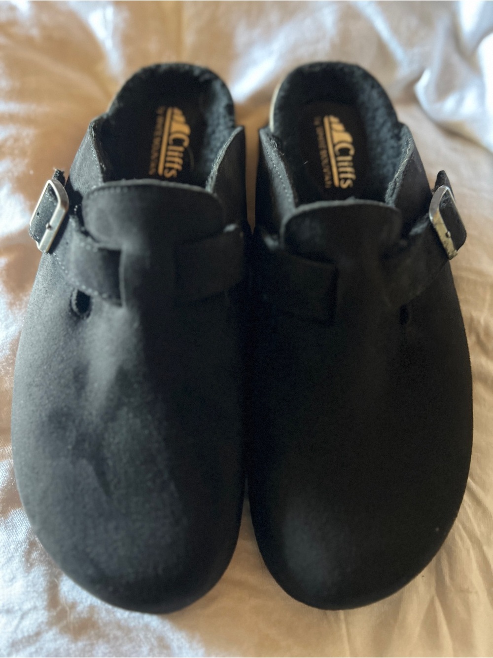 Cliffs by WHITE MOUNTAIN Black Slip-On Clog with Buckle